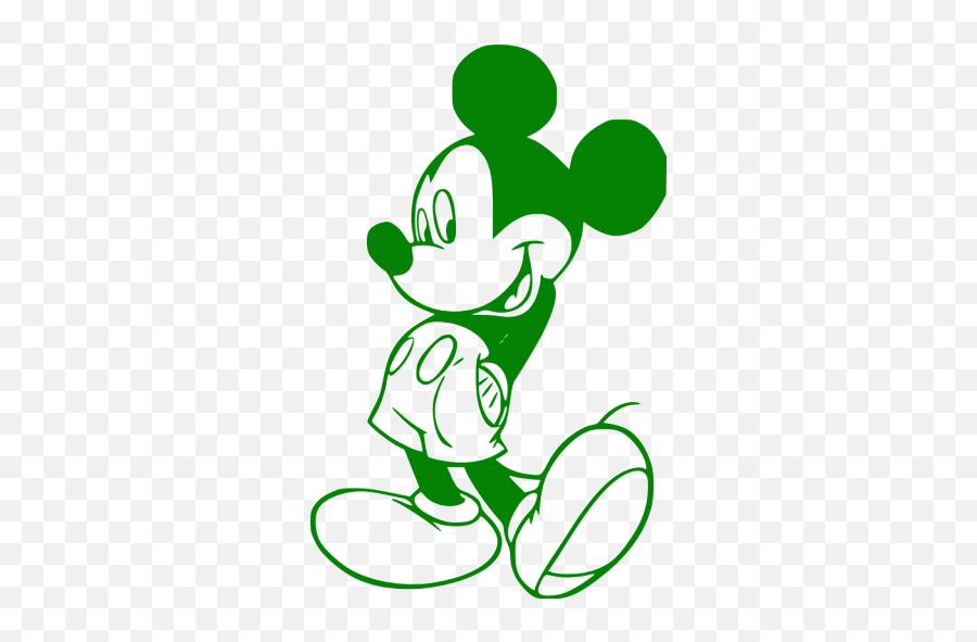 Green Mickey Mouse 25 Icon - Green Mickey Mouse Png Emoji,Mikey Emoticon