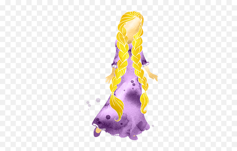 Rapunzel And Her Braids Watercolor No Background Duvet Cover Emoji,Rapunzel Part Where She Goes Back And Forth With Emotion