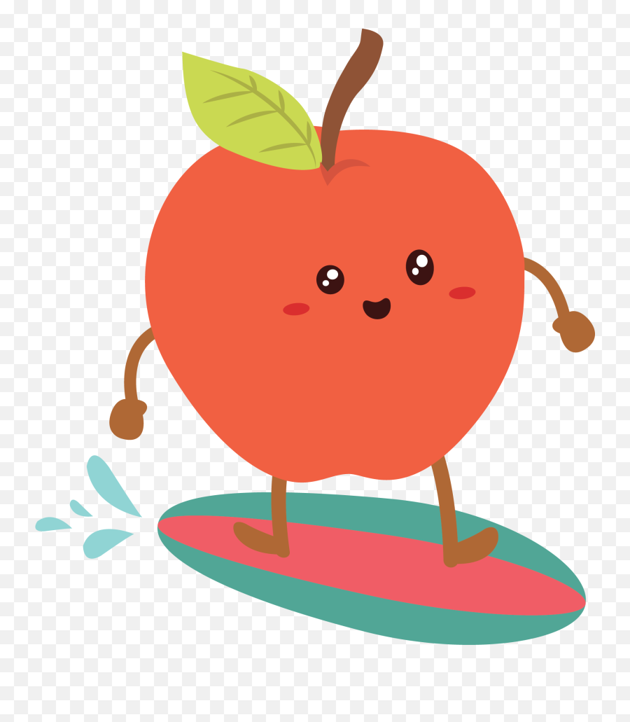 Kawaii Fruits Apple Cute Design Emoji,Pumpkin Outline Emoji