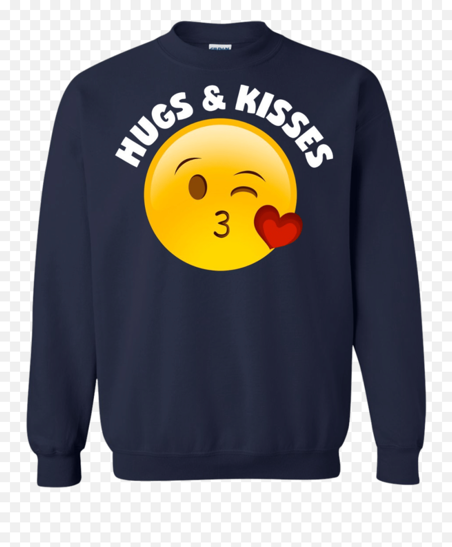 Emoji Valentines Day Shirt Hugs And Kisses Heart Kiss - Long,Hugs Emojis And Logos