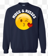 Emoji Valentines Day Shirt Hugs And Kisses Heart Kiss - Long,Hugs Emojis And Logos