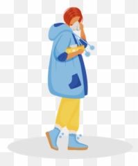 Best Premium Woman With Nasal Sickness Illustration Download Emoji,Blowing Nose Emoji