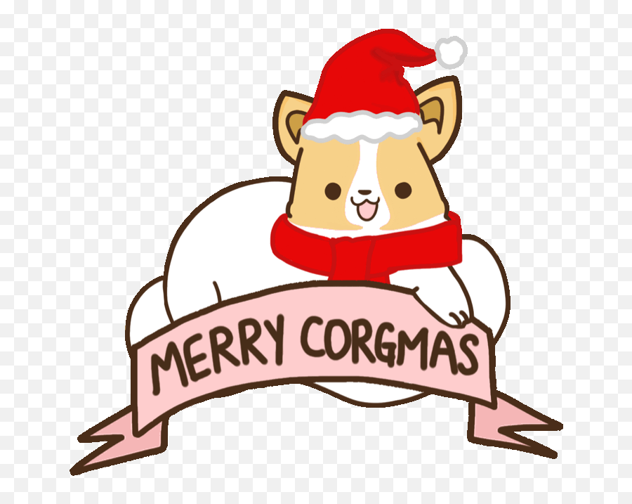 Merry Christmas Sticker By Corgiyolk For Ios Android Giphy - Merry Christmas Kawaii Gif Emoji,Christmas Emojis For Android