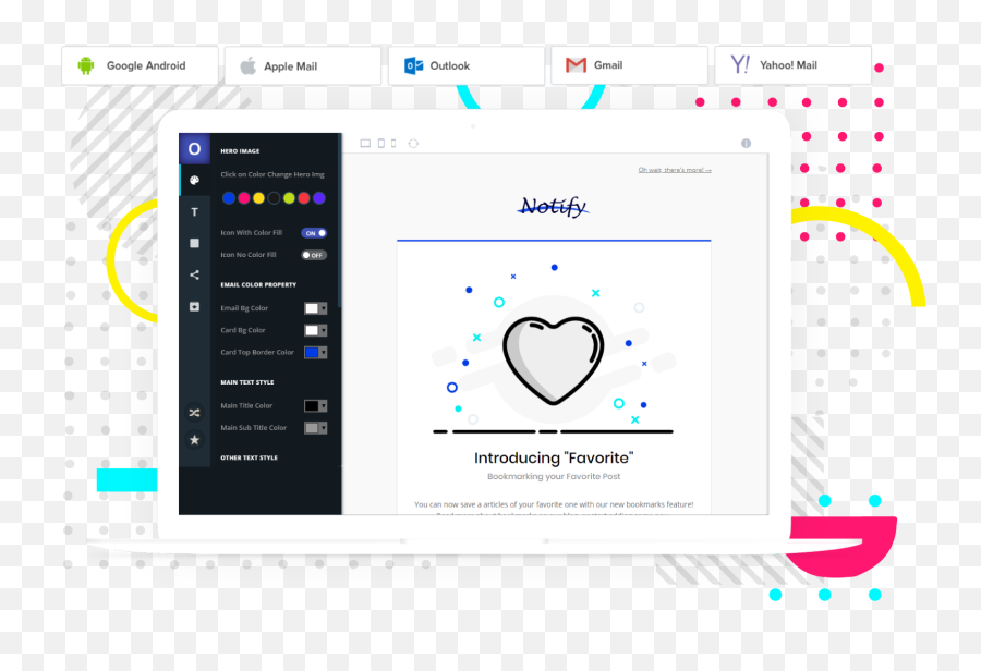 Notify Responsive Multipurpose Email Template With Online - Vertical Emoji,Campaign Monitor Emoji