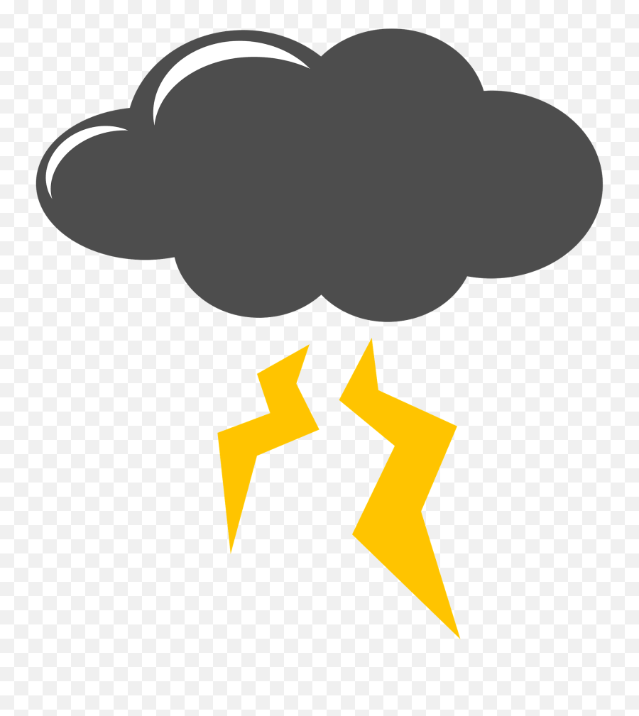 Dark Clouds And Lightning Clipart - Dark Clouds Clipart Emoji,Girl Lightning Emoji