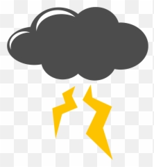 Dark Clouds And Lightning Clipart - Dark Clouds Clipart Emoji,Girl Lightning Emoji