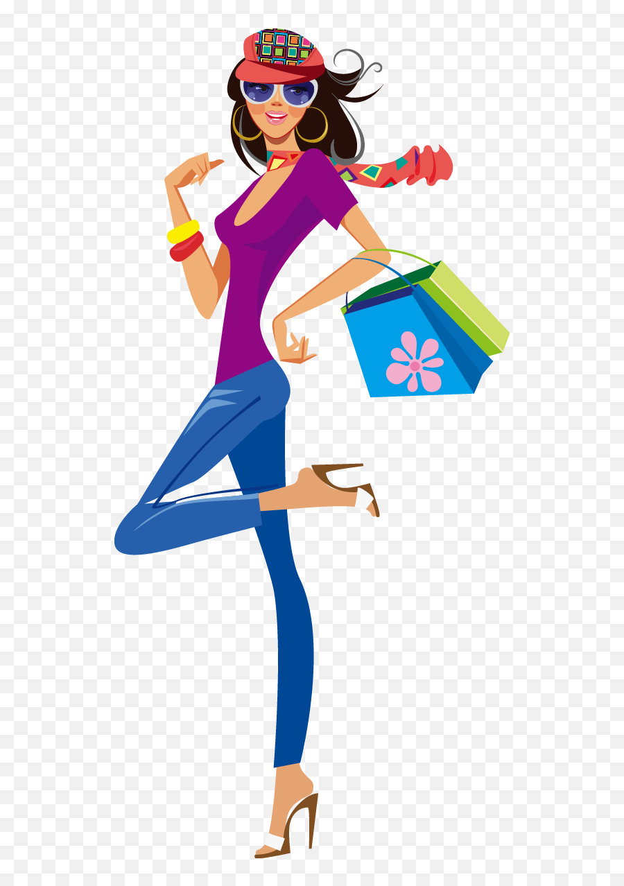 Girl Silhouette At Getdrawings Com Free For - Color Street Shopping Lady Clipart Png Emoji,Girl Emotion Clipart