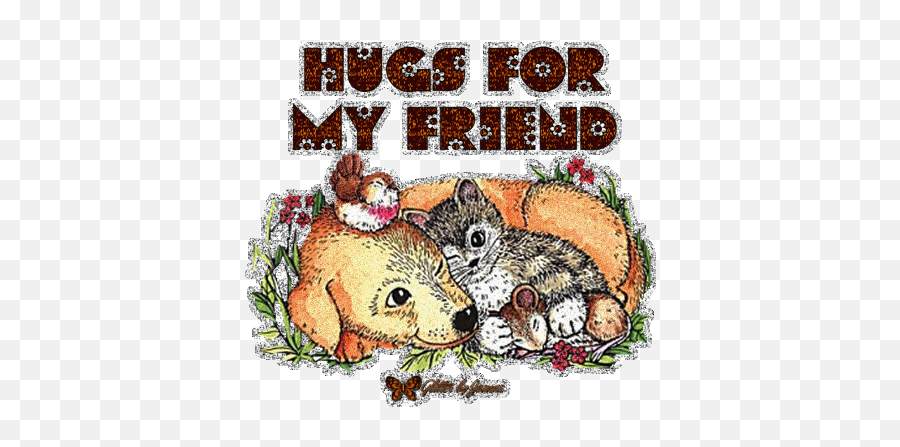 263 Hug Gifs - Gif Abyss Page 6 Animal Figure Emoji,Hugging Puppy Emoticon Animated Gif