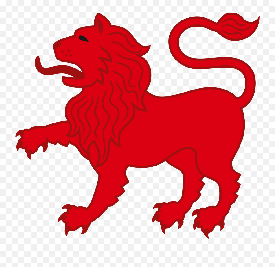 Lions Clipart Red Lions Red Transparent Free For Download - Lion On Tasmanian Flag Emoji,Knife And Shower Head Emoji