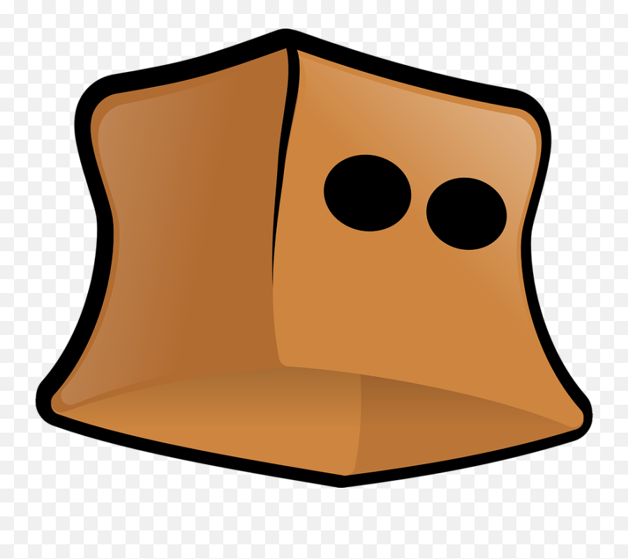 Brown Paper Bag Brown Bag - Paper Bag With Eye Holes Transparent Emoji,Brown Paper.bag Emotions