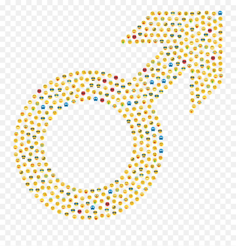 Male Emoji Emoticons - Neutral Color Print,Male Symbol Emoji