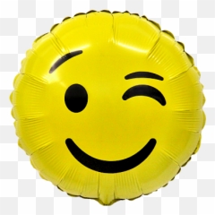 Emoji Zwinker Ballon - Wide Grin,Ballon Emoticon