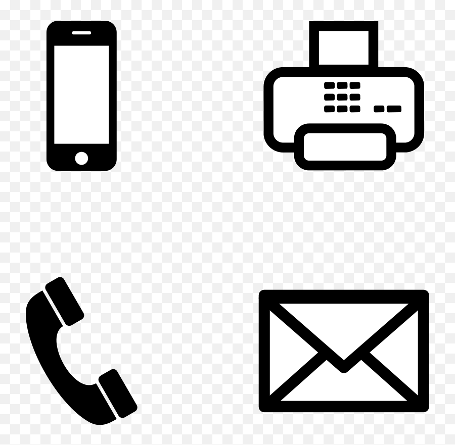 Clipart Telephone Small Telephone - Email Signature Icons Outlook Emoji,Fax Machine Emoji
