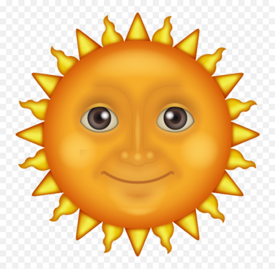 Actual Sun And Moon Emojis - Sun Face Emoji,Sun\ Moon Emojis