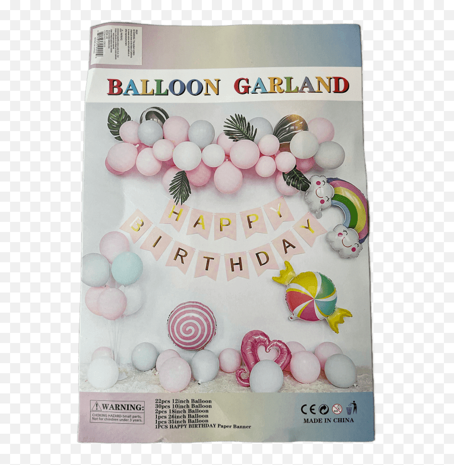 Happy Birthday Candy Balloon Garland Kit - Dot Emoji,Cloud Candy Emoji