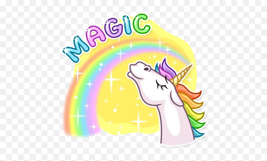 Unicorn Whatsapp Stickers - Stickers Cloud Unicorn Emoji,Collage Emojis Kawaii