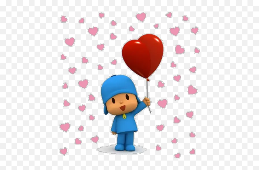 Various Of Pocoyo Stickers For Whatsapp - Pocoyo Love Emoji,Imagenes De Emojis Amor