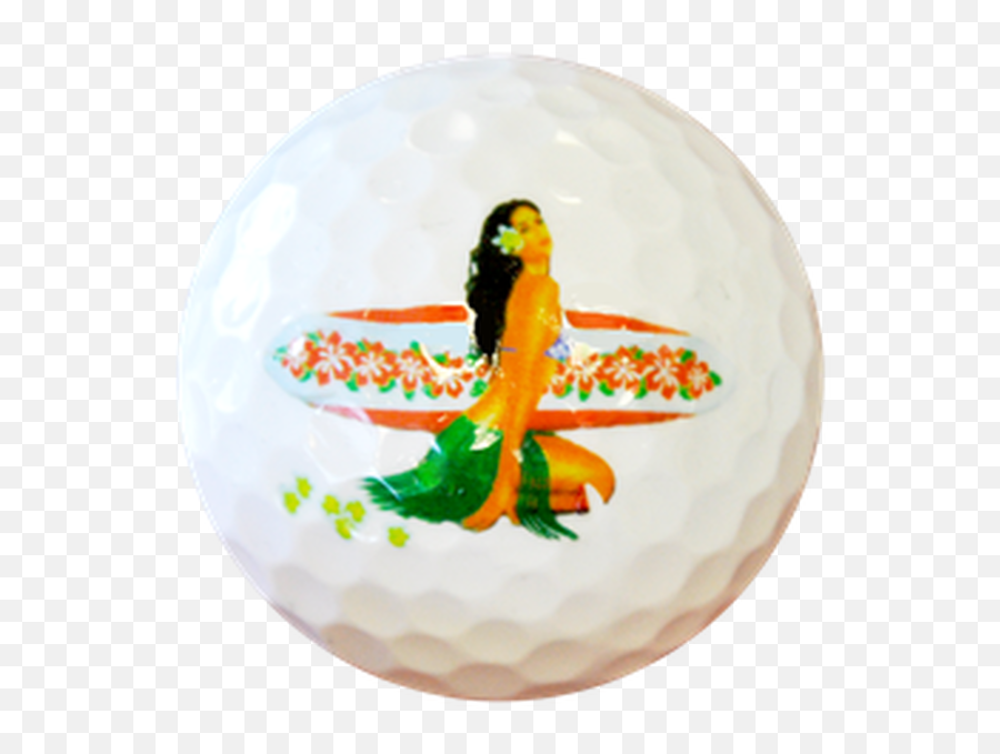 Golf Balls - Hula Girl 5 Imprinted Illustration Emoji,Hula Emoji