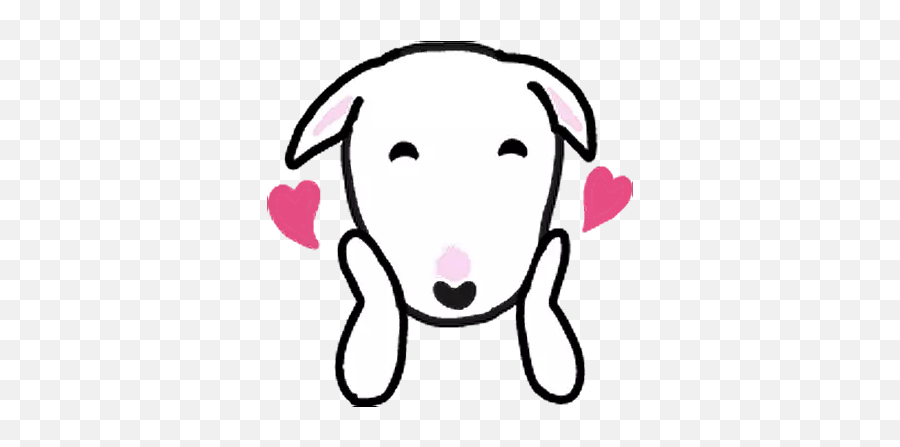 Bull Terrier - Girly Emoji,Bull Terrier Emoticons