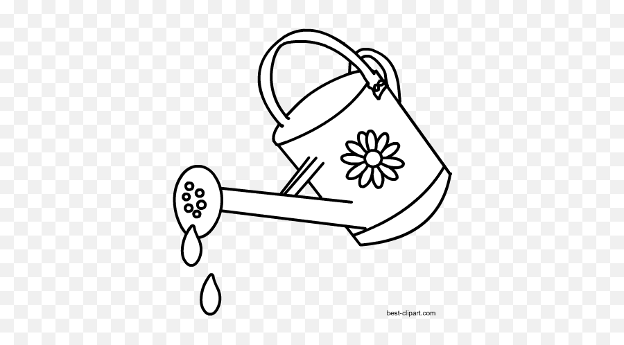 Free Spring Boho Clip Art - Watering Can Free Black And White Clip Art Emoji,Watering Can Emoji