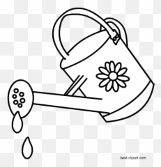 Free Spring Boho Clip Art - Watering Can Free Black And White Clip Art Emoji,Watering Can Emoji