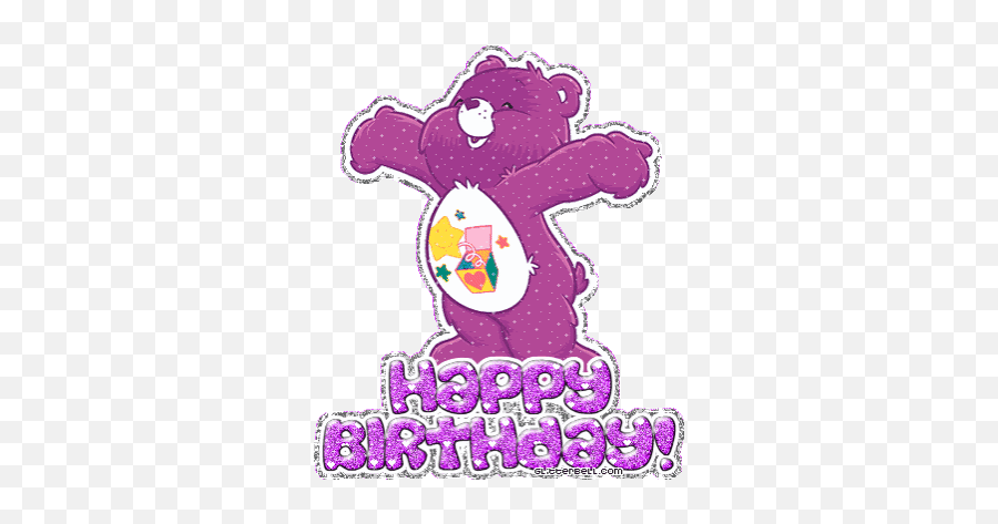 Top Care Bear Birthday Stickers For - Care Bear Birthday Gif Emoji,Care Bear Emoji