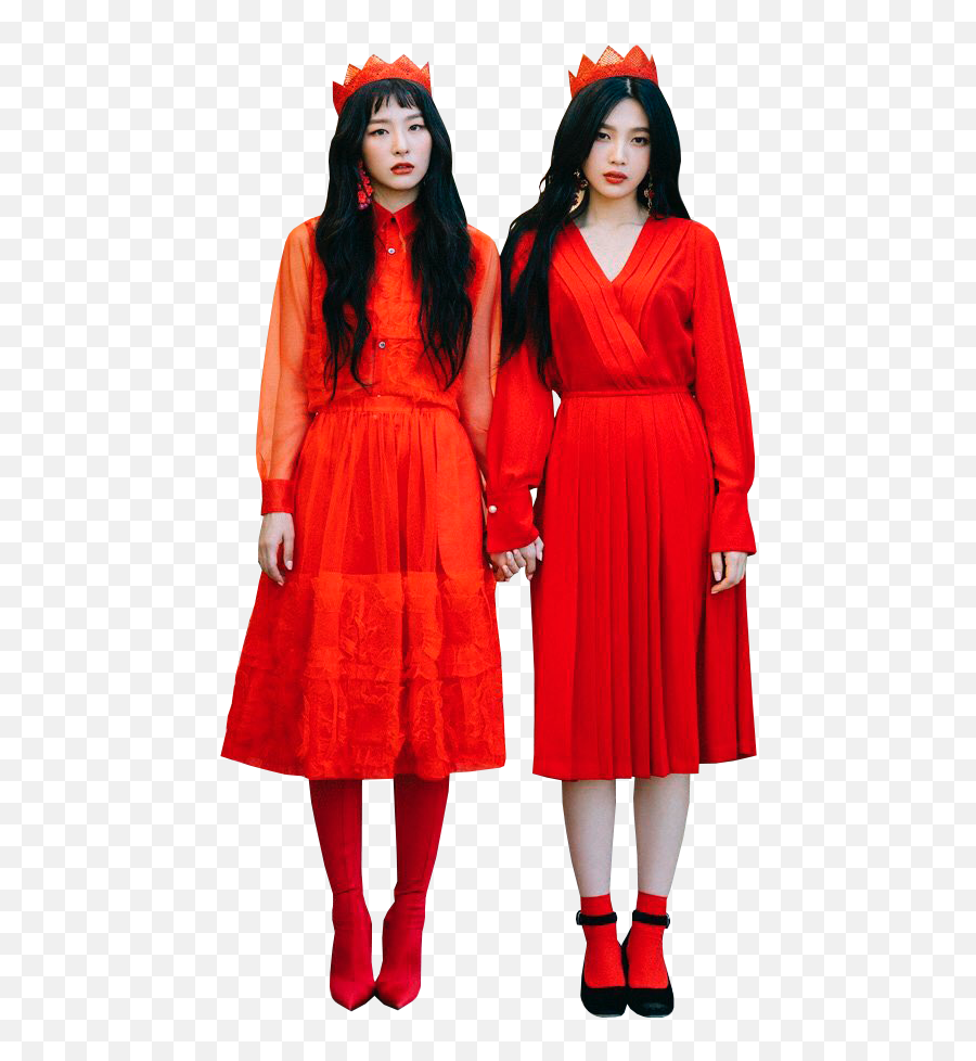 Joy Seulgi Redvelvet Peekaboo Sticker - Joy Seulgi Png Emoji,Red Dress Emoji Costume