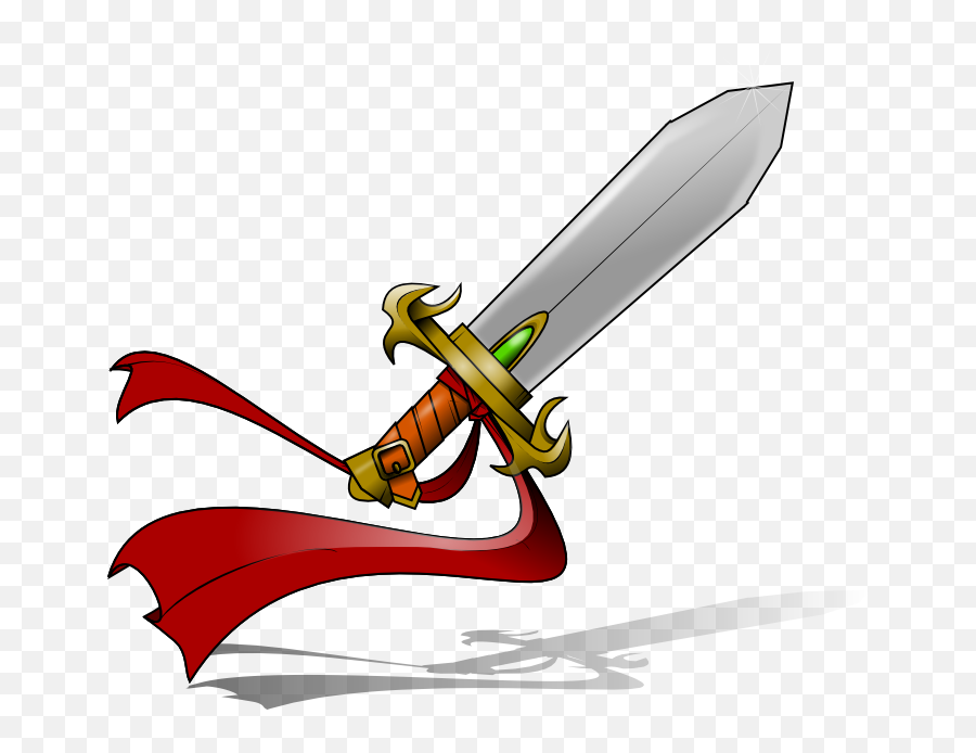 Pirate Sword Clipart Free - Fantasy Sword Png Emoji,Two Swords Emoji