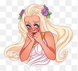 Girl In Love Sticker Pack - Stickers Cloud Emoji,Emojis Flower Hair