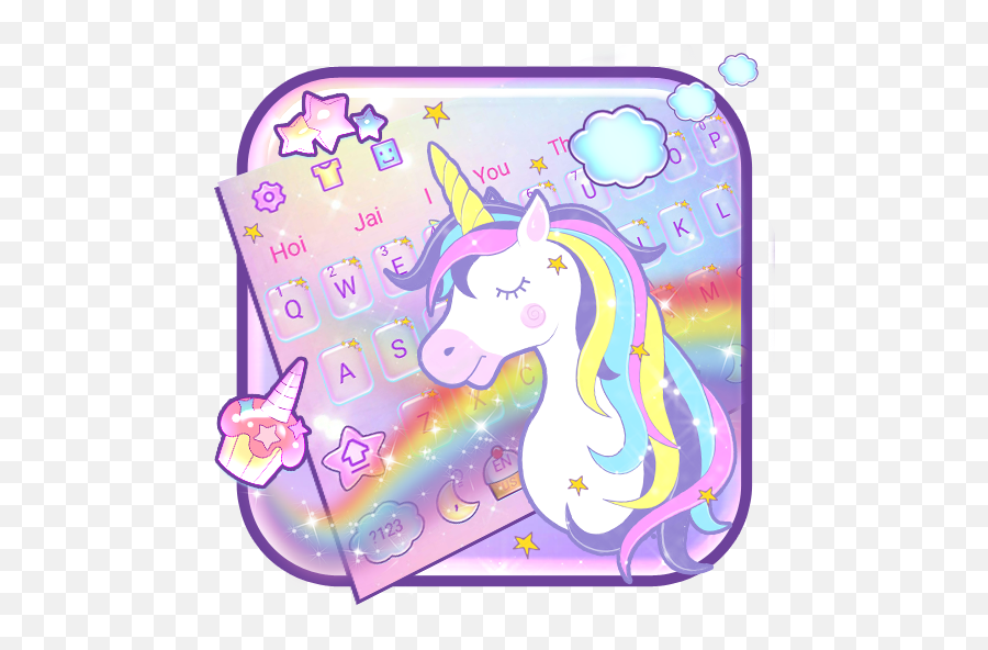Rainbow Unicorn Keyboard Theme - Unicorn Emoji,Unicorn Emojis For Android