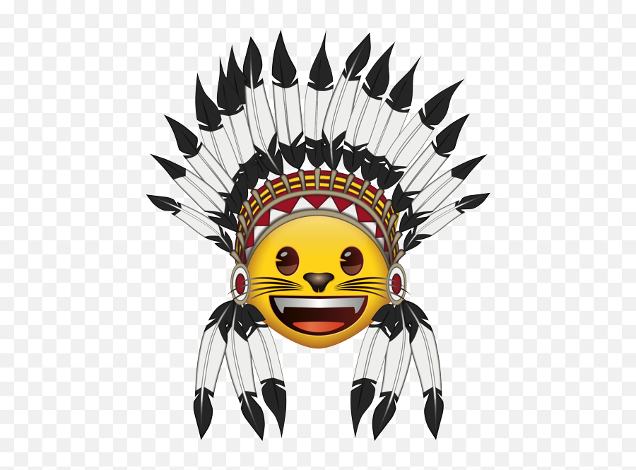 Native American Emoji Clipart - Face Native American Emoji,Totem Emoji