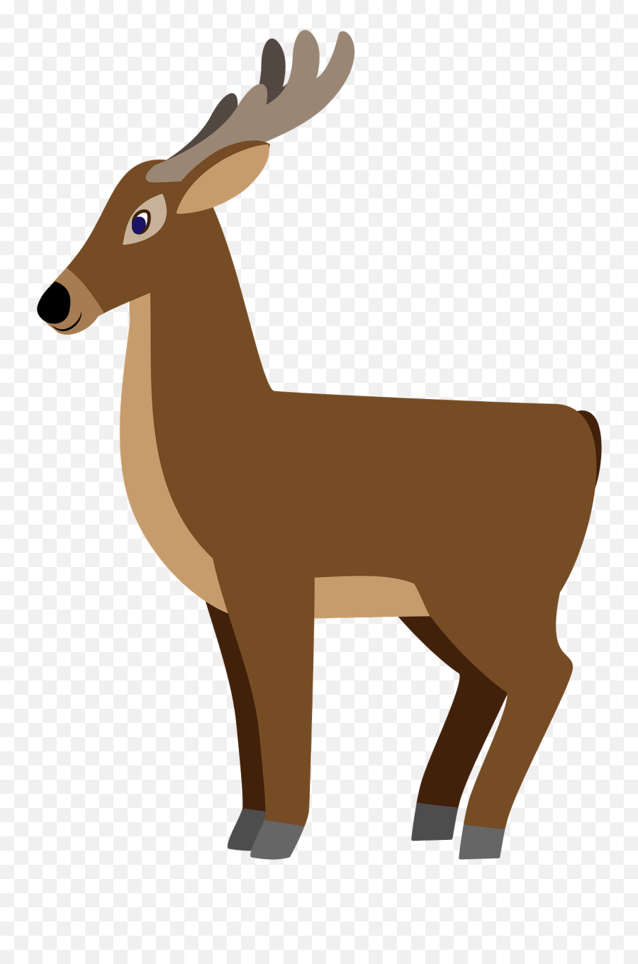 Deer Clipart Free Download Transparent Png Creazilla - Animal Figure Emoji,Whitetail Deer Emoji
