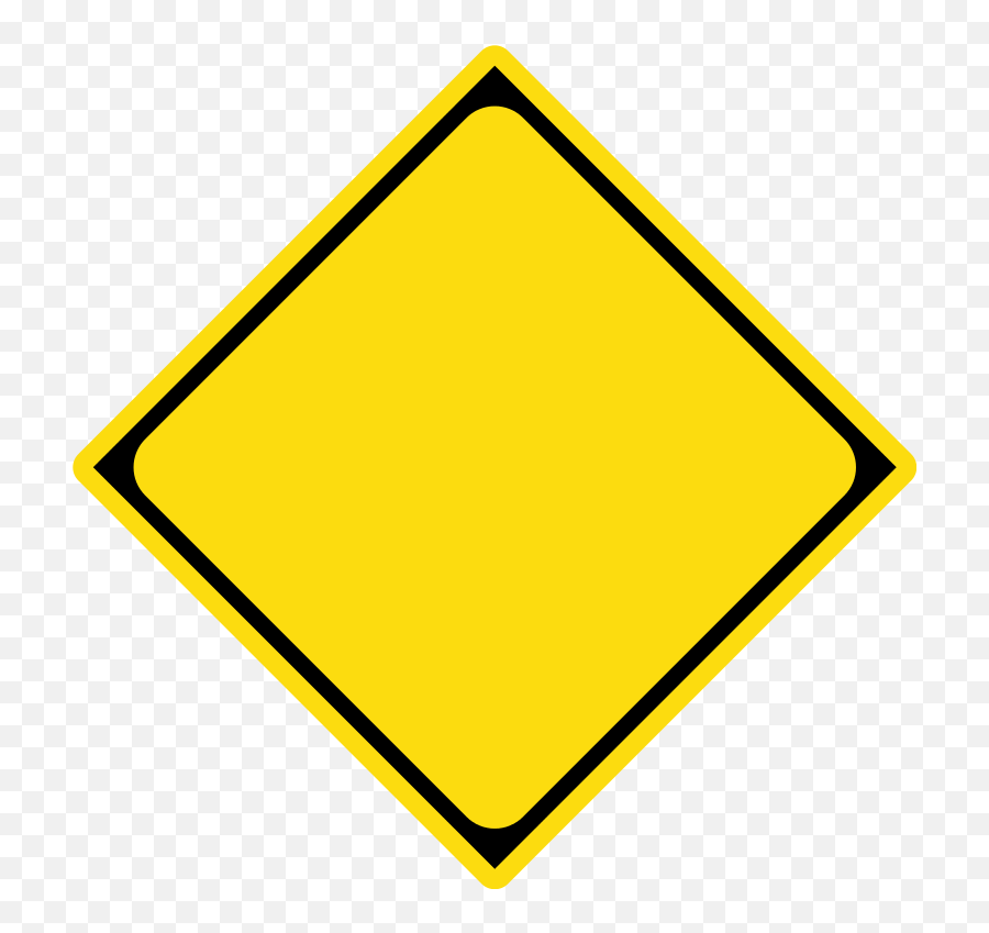 Yellow Diamond Construction Sign - Clip Art Library Yellow Street Sign Template Emoji,Japanese Blush Emoji