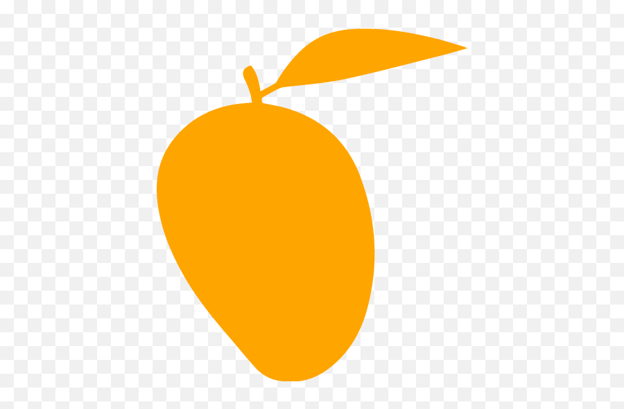 Orange Mango Icon - Free Orange Fruit Icons Shape For Mango Fruit Emoji,Mango Emoticon