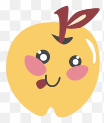 Personagem Cor Maçã Fofa - Baixar Pngsvg Transparente Maca Com Carinha Png Emoji,Baixar Emoticons No Celular