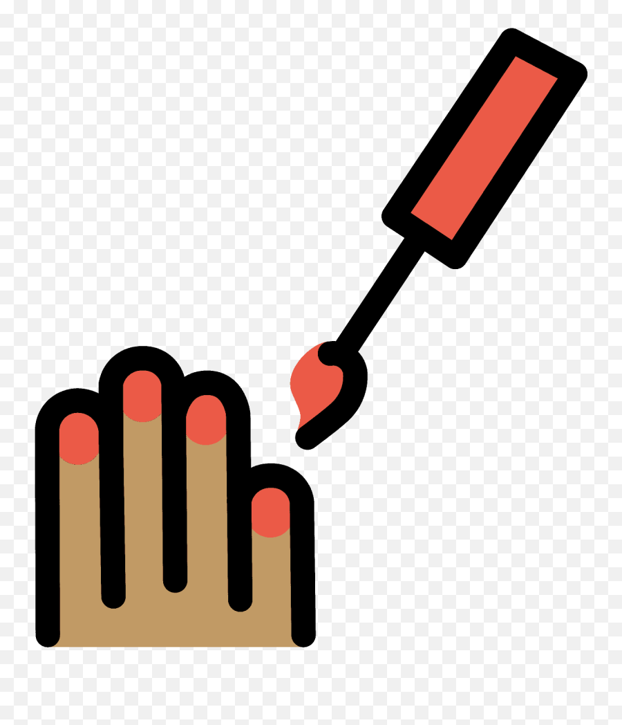 Nail Polish Emoji Clipart - Pintar Las Uñas Animada,Nail Emoji