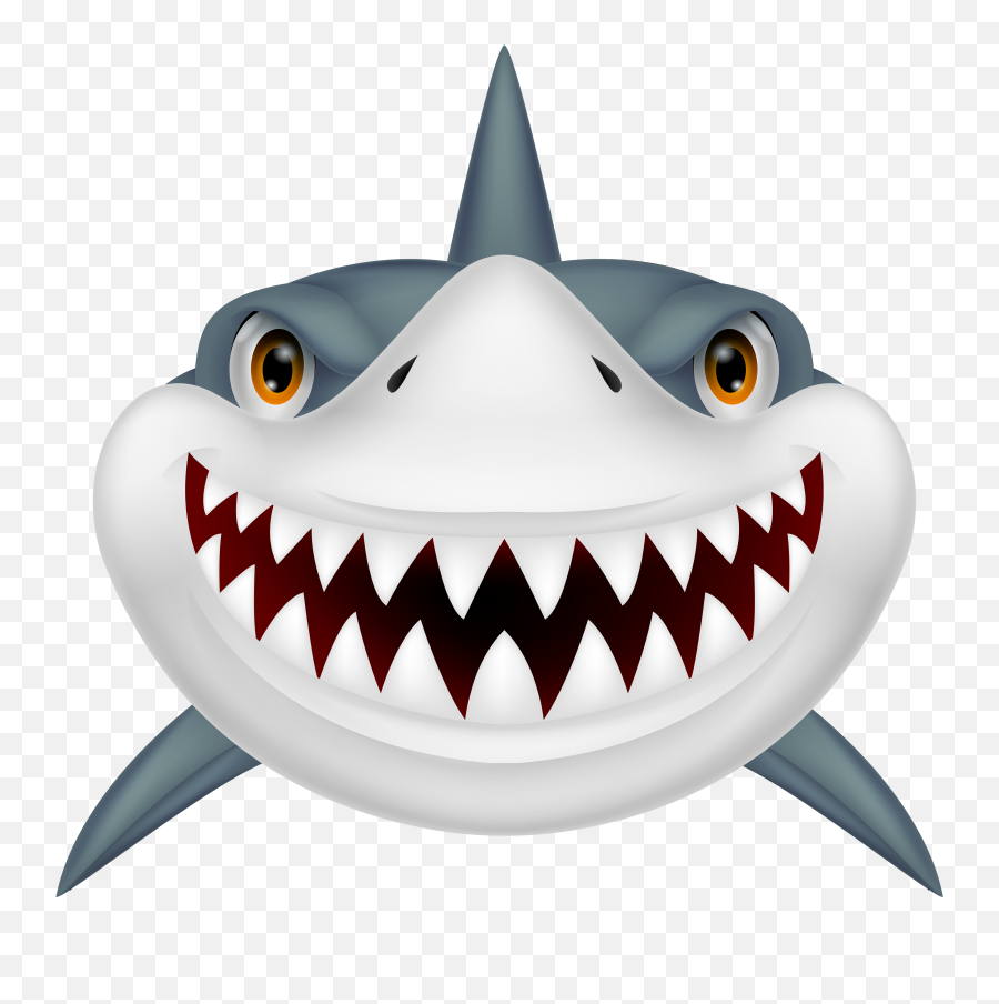 Transparent Background Shark Clipart - Cartoon Shark Head Emoji,Shark Emoji