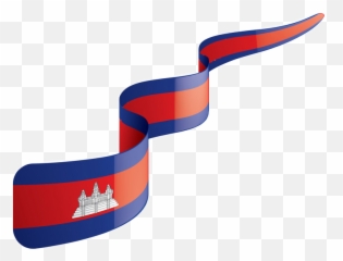 Khmer Cambodia Flags Sticker - Cambodia Flag Ribbon Emoji,Khmer Emoji