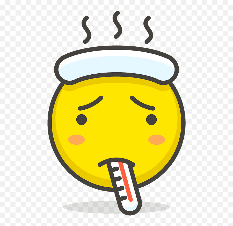 Face With Thermometer Emoji Clipart Free Download - Thermommeter Cartoon,Sick Emoji Clipart
