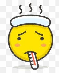 Face With Thermometer Emoji Clipart Free Download - Thermommeter Cartoon,Sick Emoji Clipart