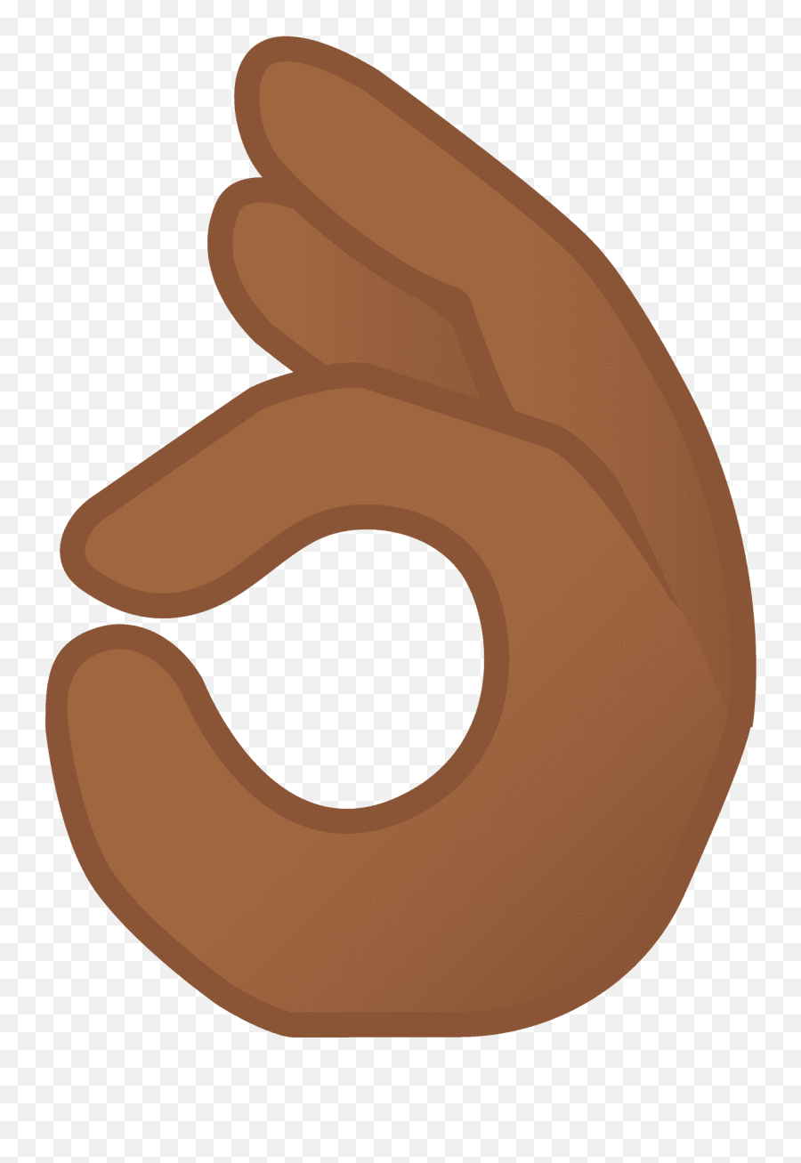 Medium - Black Ok Hand Emoji,Hand Emoji