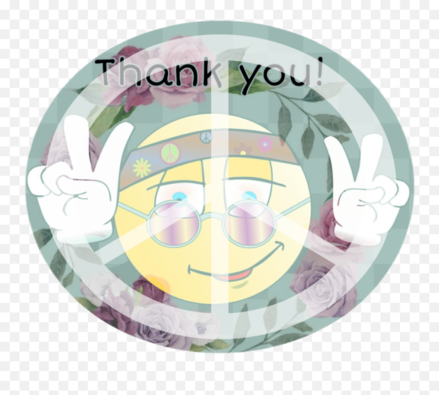 Thankshippy Sticker - V Sign Emoji,Peace Hippy Smiley Emoticon