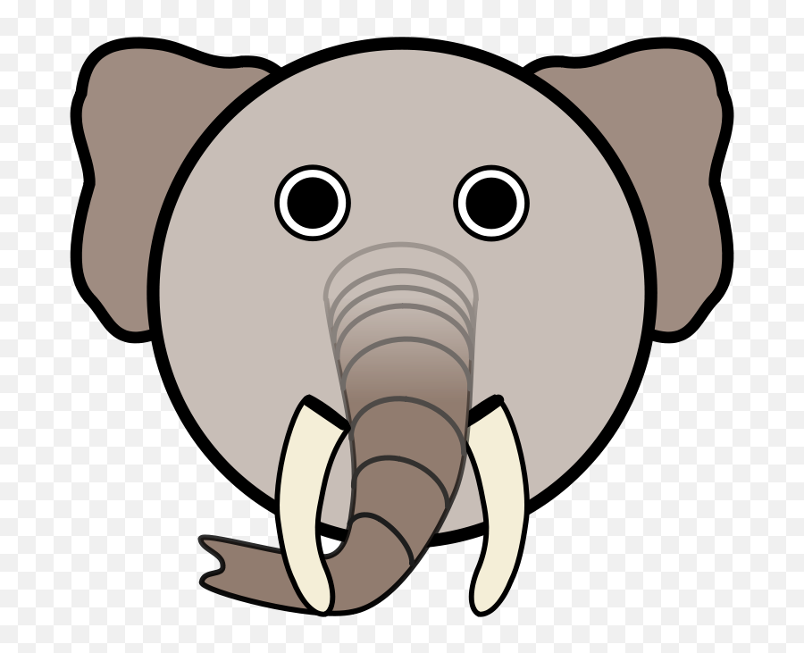 Big Elephant Clipart - Clipartix Elephant Head Clipart Black And White Emoji,Elephant Emoji