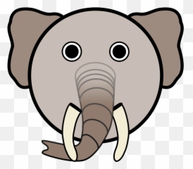 Big Elephant Clipart - Clipartix Elephant Head Clipart Black And White Emoji,Elephant Emoji