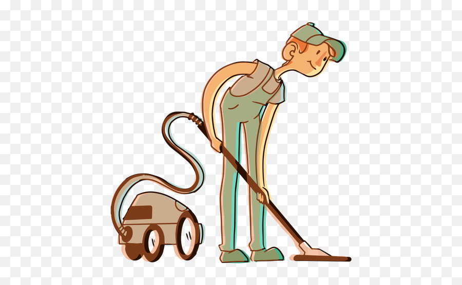 Vacuum Cleaner Hoover Worker Illustration Ad Cleaner - Hoover Illustration Emoji,Emotion Logo Anime