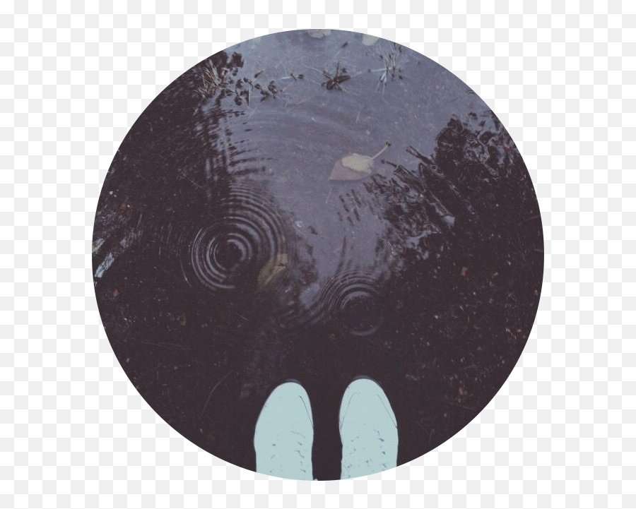 Moody Rain Raindrop Puddle Circle Sticker By Joslin - Art Emoji,Moody Emoji