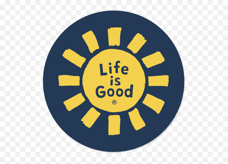 Sun Lig Circle Sticker - Life Is Good Yellow Clipart Full Jeep Tire Cover Life Is Good Emoji,Morning Blob Emoji
