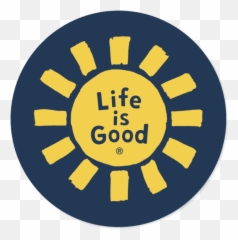 Sun Lig Circle Sticker - Life Is Good Yellow Clipart Full Jeep Tire Cover Life Is Good Emoji,Morning Blob Emoji
