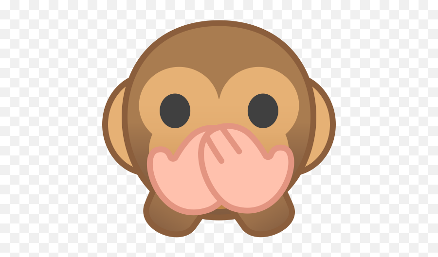Speak No Evil Monkey Icon - Monkey Mouth Emoji,See No Evil Monkey Emoji High Resolution Image