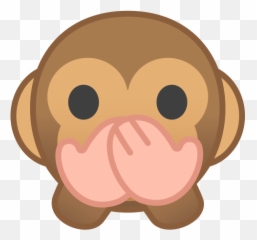 Speak No Evil Monkey Icon - Monkey Mouth Emoji,See No Evil Monkey Emoji High Resolution Image